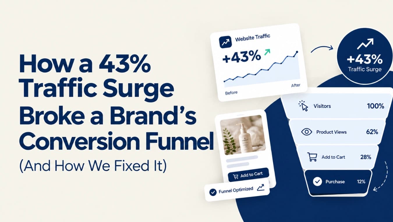 How a 43% Traffic Surge Broke a Brand's Conversion Funnel (And How We Fixed It)